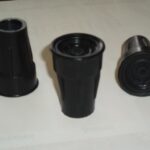 CONTERAS, MULETILLA,  VENTOSA. ESTRIADA PARA BASTONES Y MULETAS C/ARANDELA METALICA DE 18 mm. NEGRA